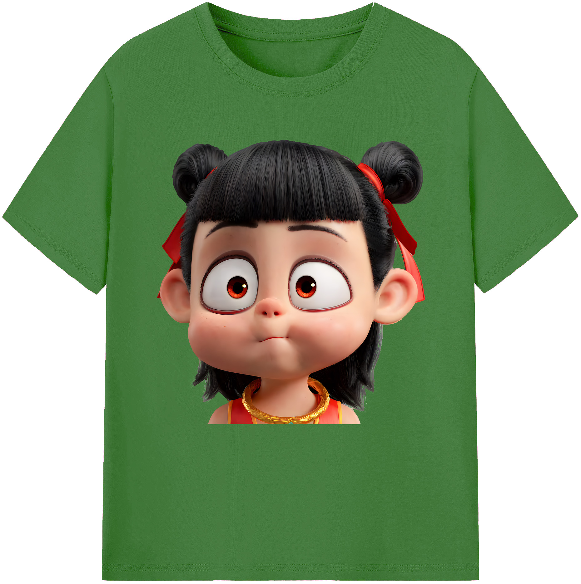 （画像用） Ne Zha 2 ナタ 魔童の大暴れ レディースカジュアルプリントTシャツ（綿100％）